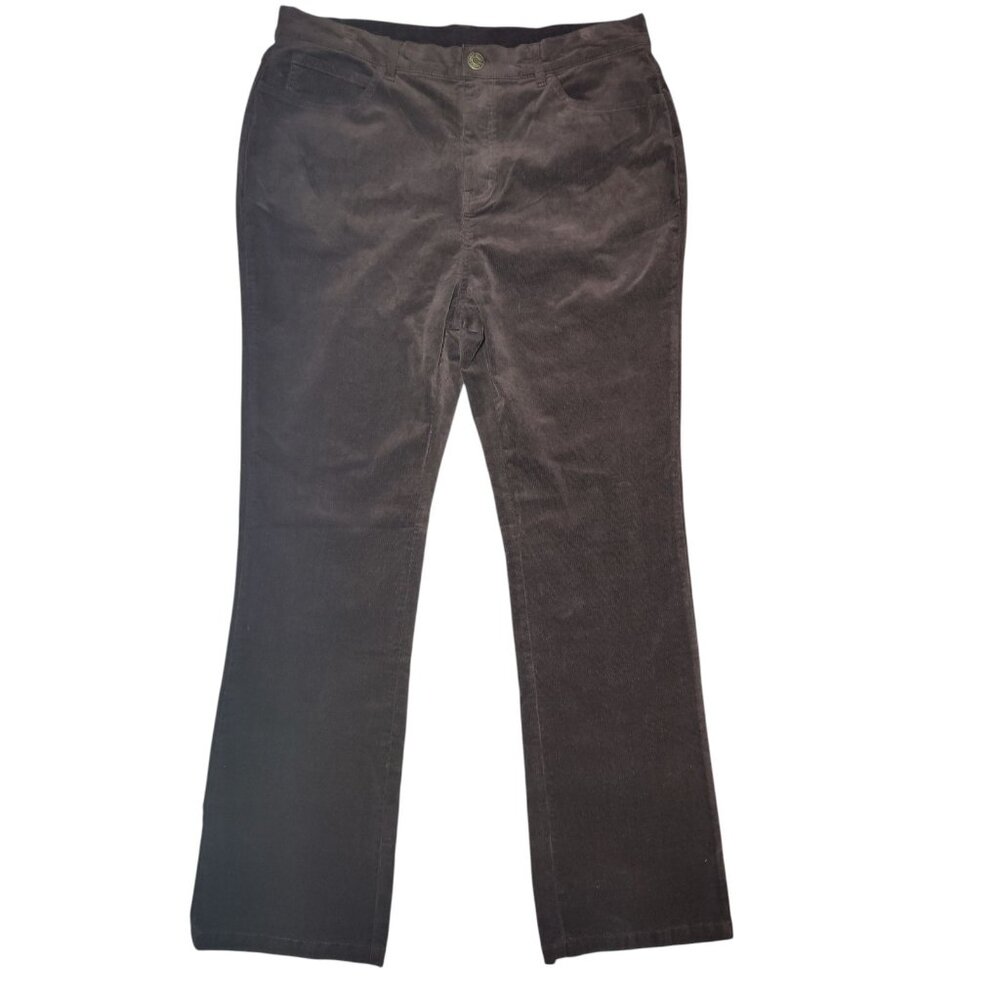 Christopher & Banks Brown Straight High Rise Corduroy‎ Brown Pants 34x31 New 14
